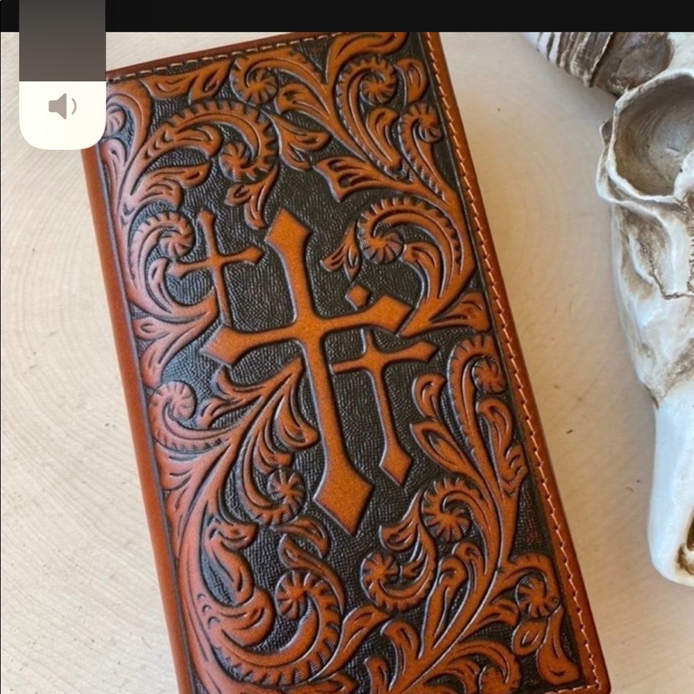 Leather cross wallet for man or lady